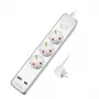 LogiLink LPS287U Régua de Tomadas com 3 Tomadas de Segurança, USB-A & USB-C PD 20W, Interruptor Basculante, Cabo de 1,5m, Branca