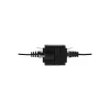 LOGILINK NP0098 Acoplador RJ45 com Flange de Montagem, 2x Conector Fêmea RJ45, Cat.5e UTP, Preto