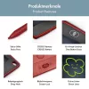 LogiLink Tablet de escrita LCD 8,5 polegadas, vermelho, com 2 ímanes