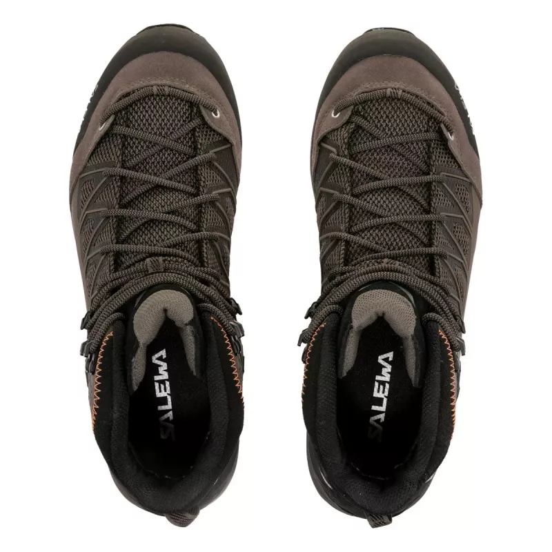 Salewa Trainer Lite Mid GTX Sapatos de Trekking Impermeáveis para Homem Cordovan/Preto