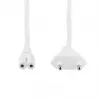 Cabo de alimentação LogiLink CP193W CEE 7/16 para IEC C7 branco 5 m