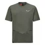 T-shirt de vento Dry Salewa Pedroc de homem Faded Green XL