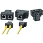 Duplicador de porta RJ45 LogiLink, adaptador em T, 1x conector fêmea RJ45 para 2x conector fêmea RJ45, 10/100 BaseT, preto (MP0137)
