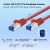 Cabo de patch Cat.6A CCA S/FTP LSZH LogiLink, vermelho, 10 m, EconLine