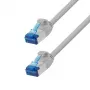 Cabo de patch Cat.6A Slim S/FTP LSZH LogiLink, cinzento, 7,5 m, SlimLine