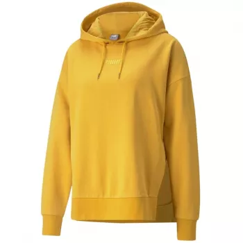 PUMA HER Hoodie TR Sweatshirt com capuz de corte relaxado para mulher Amarelo claro