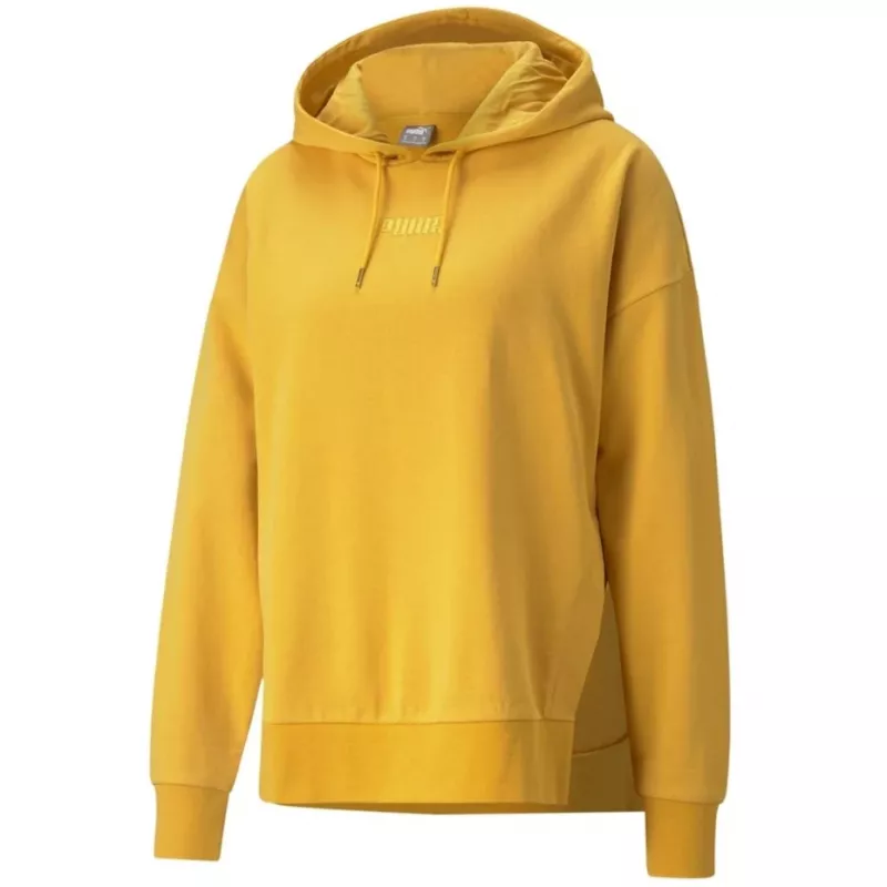 PUMA HER Hoodie TR Sweatshirt com capuz de corte relaxado para mulher Amarelo claro