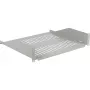 Prateleira fixa EFB ELEKTRONIK 19 polegadas 2U, 400 mm de profundidade, carga 22 kg, cinzento claro RAL 7035