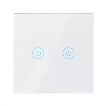 Interruptor de luz inteligente LogiLink WiFi Smart EU, 2 vias, compatível com Tuya, branco