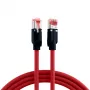 Cabo de patch industrial EFB Elektronik K8048PUI30 RJ45 Cat.6A S/FTP PUR, Draka UC900 TM21, bainha resistente a óleo e UV, 4x2 x AWG26/7, 30 m, vermelho