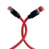 Cabo de patch industrial EFB Elektronik K8048PUI30 RJ45 Cat.6A S/FTP PUR, Draka UC900 TM21, bainha resistente a óleo e UV, 4x2 x AWG26/7, 30 m, vermelho