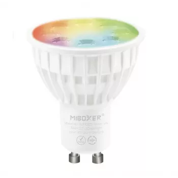 Lâmpada LED retrofit Miboxer FUT103 GU10 4W RGB-WW Smart Spot 2.4G