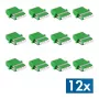 Conjunto de adaptadores de fibra ótica LC Quad LogiLink, 12 unid., verde, com flange, SC Duplex Breakout