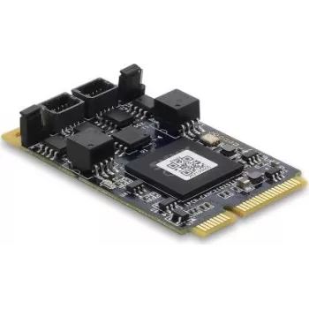Placa de interface Mini PCIe DELOCK 63002 CAN 2.0 / CAN FD, 2 x D-Sub 9 pinos, até 8 Mbps, isolamento galvânico e proteção contra sobretensão