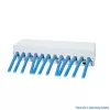 Patch panel de secretária LogiLink NK4093 Cat.6A, 12 portas, cinzento-claro (RAL 7035), blindado, aço sem parafusos