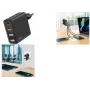 Carregador de parede USB GaN 48W LogiLink, 4 portas, 3x USB-A QC + 1x USB-C PD, ficha europeia, preto (PA0377)