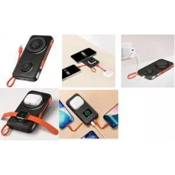 Power bank sem fios 5-em-1 LogiLink PA0373 10000 mAh preto