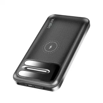 Power bank móvel LogiLink PA0305 8000 mAh com carregamento sem fios, preto