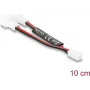 Cabo divisor em Y para ventoinha Delock 1x conector fêmea 2 pinos para 2x conector macho 2 pinos 10 cm