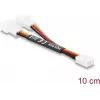 Cabo em Y para ventoinha Delock 1 x conector fêmea 3 pinos para 2 x conector macho 3 pinos 10 cm
