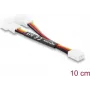 Cabo em Y para ventoinha Delock 1 x conector fêmea 3 pinos para 2 x conector macho 3 pinos 10 cm