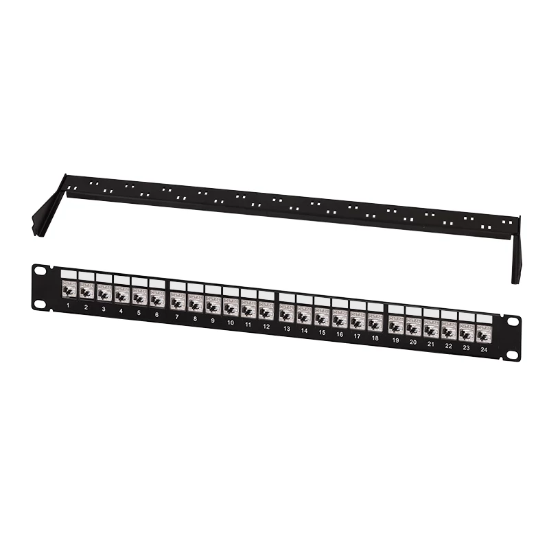 Patch panel modular 24 portas Cat.6A Keystone LogiLink, 19