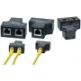 Adaptador duplicador RJ45 LogiLink, adaptador T paralelo 1:1, 1x conector fêmea RJ45 para 2x conector fêmea RJ45, preto (MP0138)