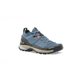 Sapato de caminhada baixo Salewa Puez 2 Knit PTX para homem, Java Blue/preto, EU 40,5