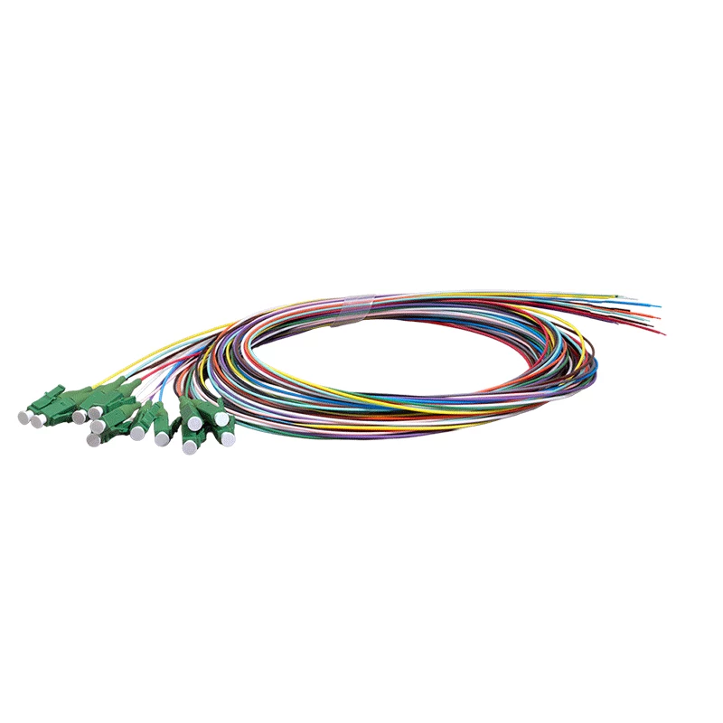 Conjunto de pigtails de fibra LogiLink 12 x LC/APC OS2 (G657.A1), 2 m, colorido, conector verde