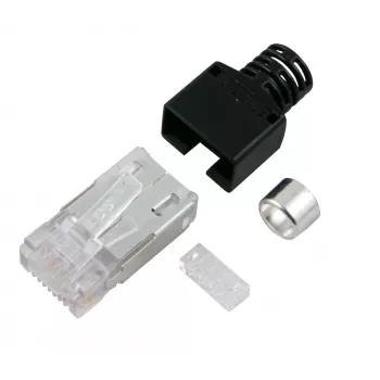 Conector RJ45 EFB Elektronik Stewart SS37, montagem em campo, blindado, sem ferramentas, Cat.6A/7/7A/8, zamak, contactos dourados