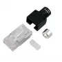 Conector RJ45 EFB Elektronik Stewart SS37, montagem em campo, blindado, sem ferramentas, Cat.6A/7/7A/8, zamak, contactos dourados