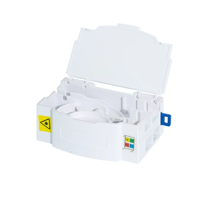 Caixa de terminação FTTH LogiLink para montagem em calha DIN, 4 portas, branco