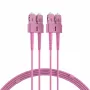 Cabo de rede de fibra ótica EFB Elektronik O0318.1-1.2 SC duplex OM4 multimodo, 1 m, violeta, LSZH