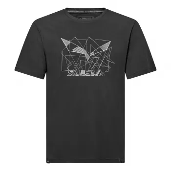 Salewa T-shirt Eagle Geometric Homem Black Out - Tamanho L