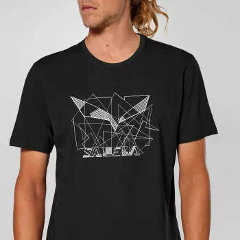 Salewa T-shirt Eagle Geometric Homem Black Out - Tamanho L