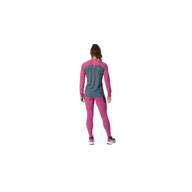 T-shirt de corrida de manga comprida Dynafit Alpine Pro para mulher, magenta, tamanho M