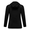 Casaco de forro polar com capuz Salewa Puez Altavia PL HD para mulher - Black Out