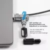 LogiLink NBS015 fechadura universal com chave para portáteis, ultrabooks, MacBook Pro e tablets – cabo de aço galvanizado, 2 m, preto/prateado