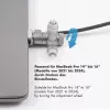 LogiLink NBS015 fechadura universal com chave para portáteis, ultrabooks, MacBook Pro e tablets – cabo de aço galvanizado, 2 m, preto/prateado