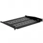EFB Elektronik prateleira fixa de rack 19 polegadas 1U, 350 mm de profundidade, carga de 10 kg, preto RAL 9005