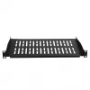 EFB Elektronik prateleira fixa de rack 19 polegadas 1U, 350 mm de profundidade, carga de 10 kg, preto RAL 9005