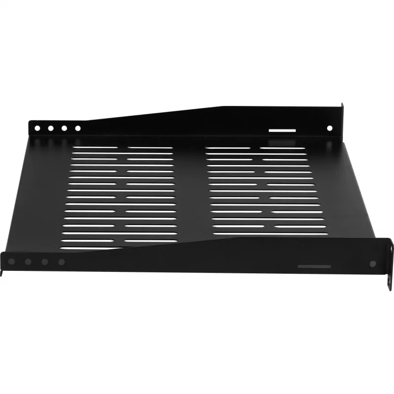 EFB Elektronik prateleira fixa de rack 19 polegadas 1U, 350 mm de profundidade, carga de 10 kg, preto RAL 9005