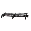 LOGILINK patch panel modular keystone Cat.6A de 16 portas, 19/1U, com 3 anéis de cabos, preto