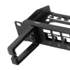 LOGILINK patch panel modular keystone Cat.6A de 16 portas, 19/1U, com 3 anéis de cabos, preto