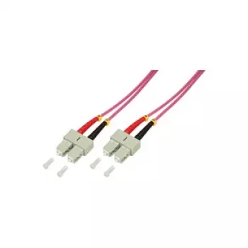 LogiLink cabo de rede de fibra ótica multimodo OM4 SC/SC duplex, 3,0 m, LSZH violeta