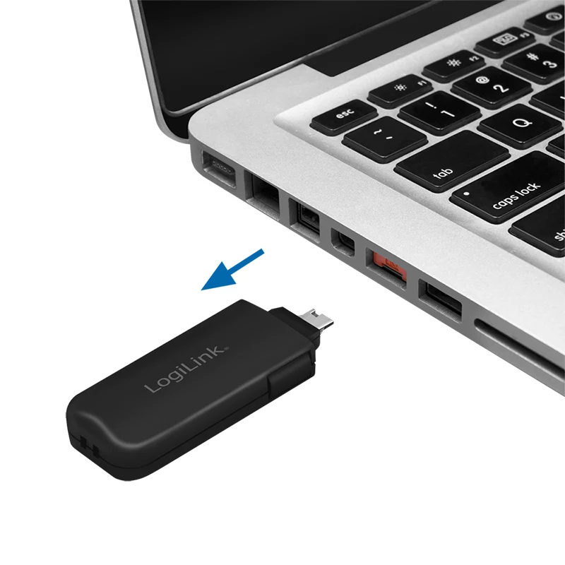 LogiLink AU0054 bloqueador de porta USB-A com 1 chave e 4 bloqueadores, versão de viagem, preto