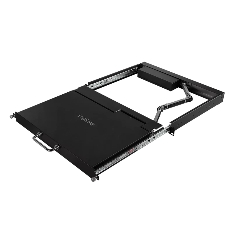 LogiLink consola KVM de 8 portas com LCD de 17 polegadas, VGA, Ultra-Short-Depth, montagem em rack 1U
