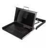 LogiLink consola KVM de 8 portas com LCD de 17 polegadas, VGA, Ultra-Short-Depth, montagem em rack 1U