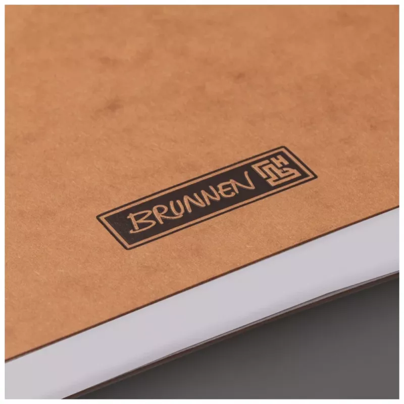 Brunnen FACT!plus A5 caderno quadriculado 96 folhas castanho