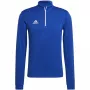Sweatshirt de treino adidas Entrada 22 para homem Team Royal Blue/branco com fecho de quarto de volta e manga comprida HG6286 L